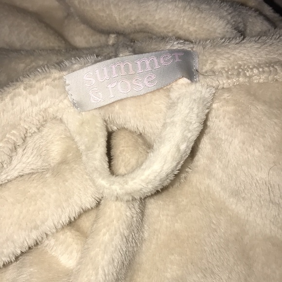 Summer & Rose Cream hooded robe XS/S/M π - Picture 5 of 6